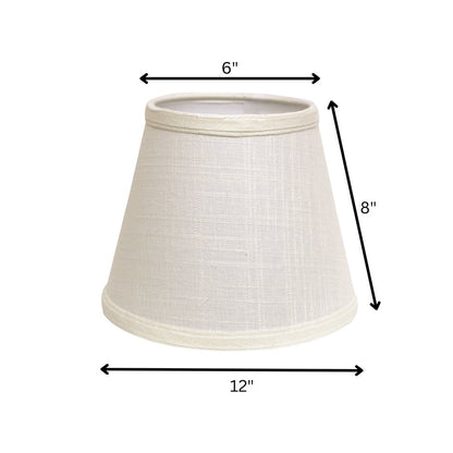 White Linen Empire Lamp Shade