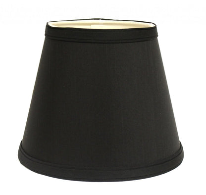Black Shantung Silk Empire Lamp Shade