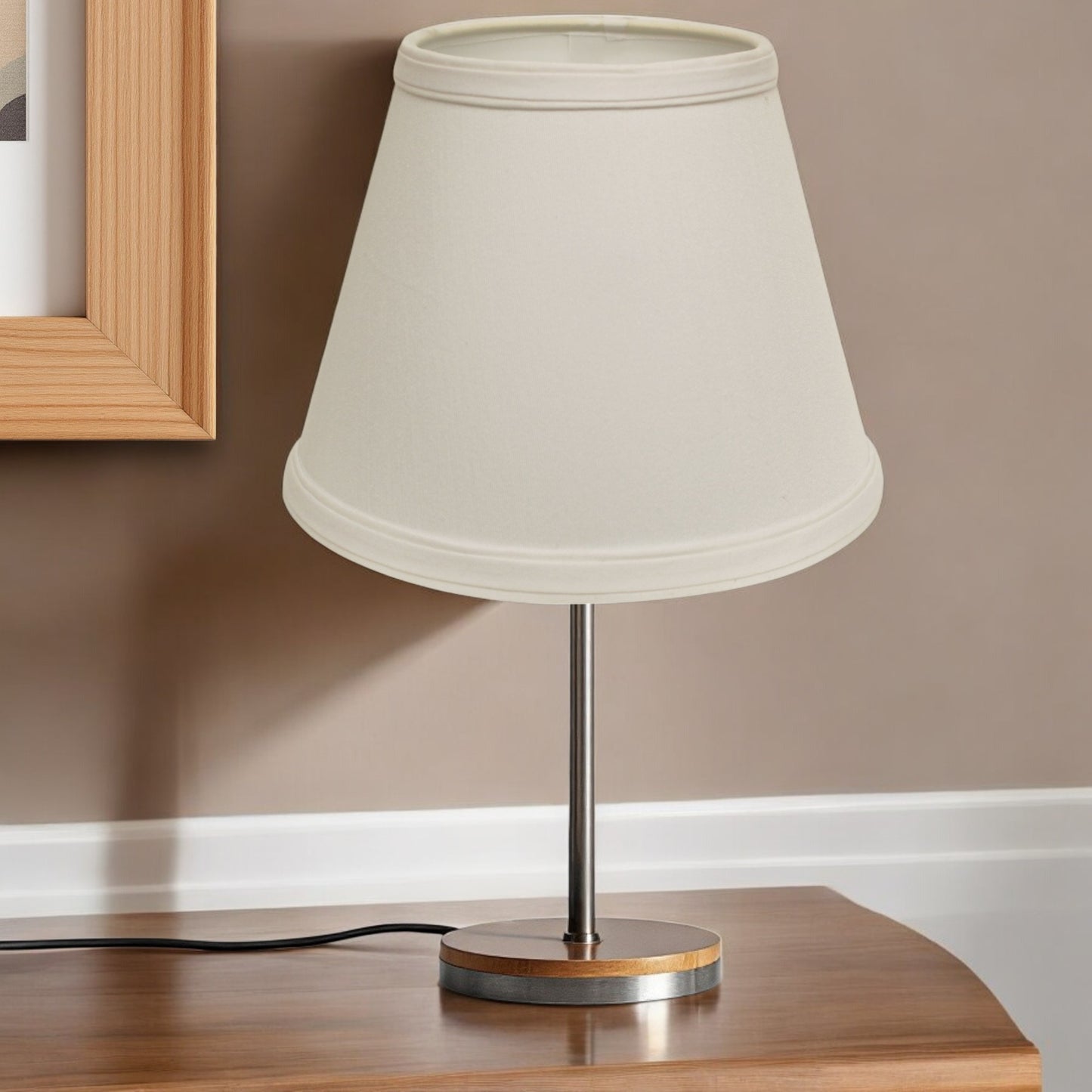 19" White Empire Slanted No Slub Lampshade