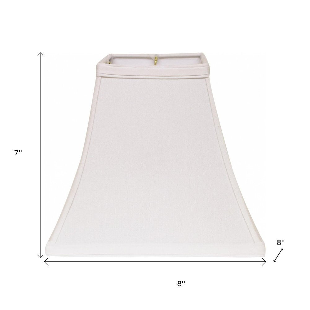 White No Slub Innsbruck Square Lamp Shade