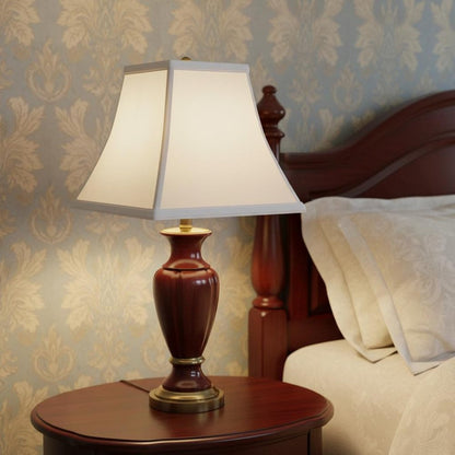 White No Slub Innsbruck Square Lamp Shade