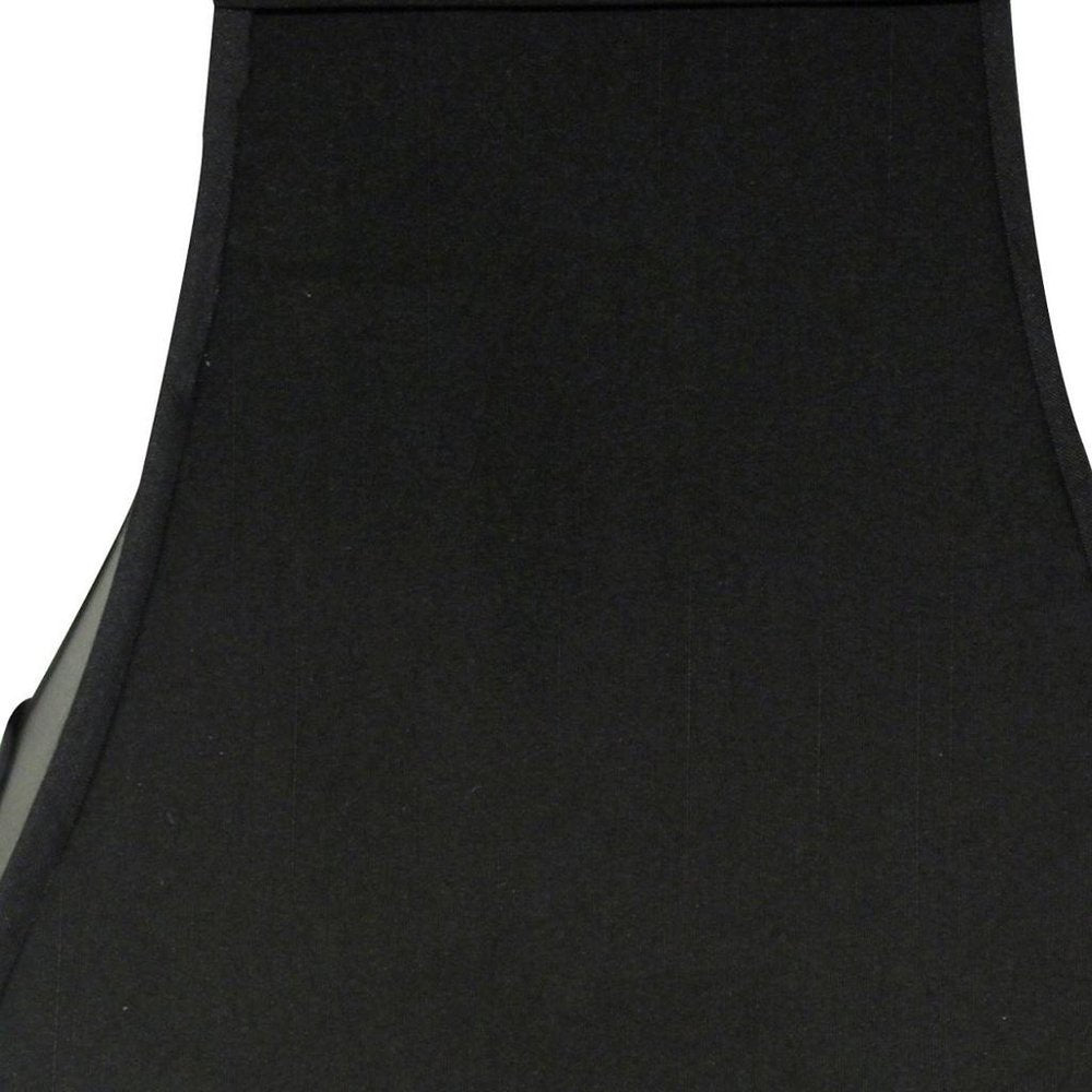 Black Shantung Silk Square Lamp Shade