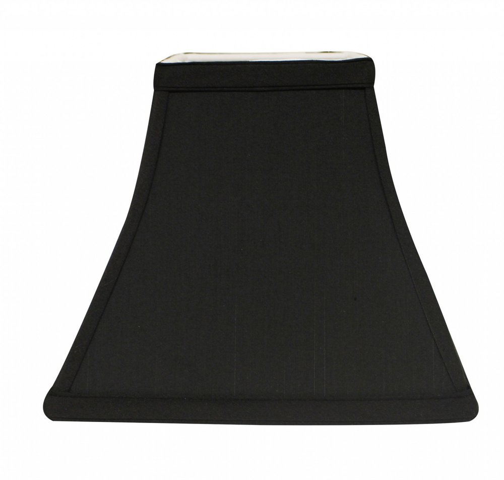 Black Shantung Silk Square Lamp Shade