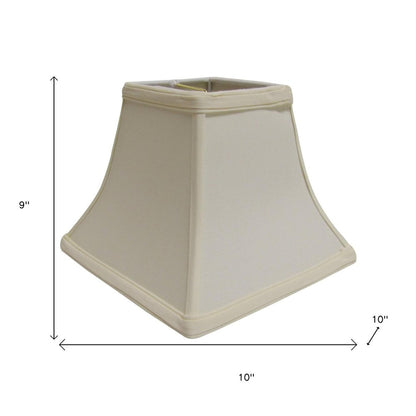 Ivory No Slub Innsbruck Print Square Lamp Shade