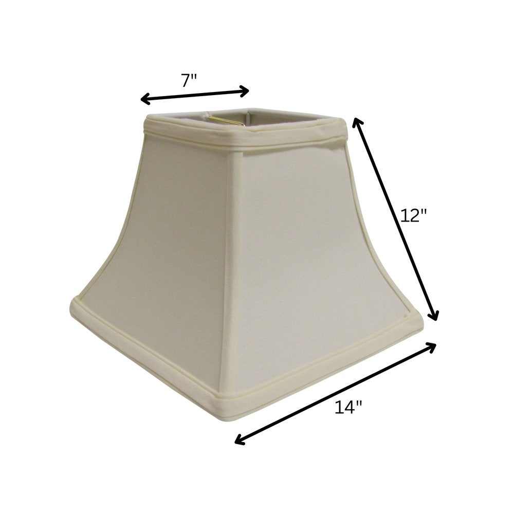 Ivory No Slub Innsbruck Square Lamp Shade