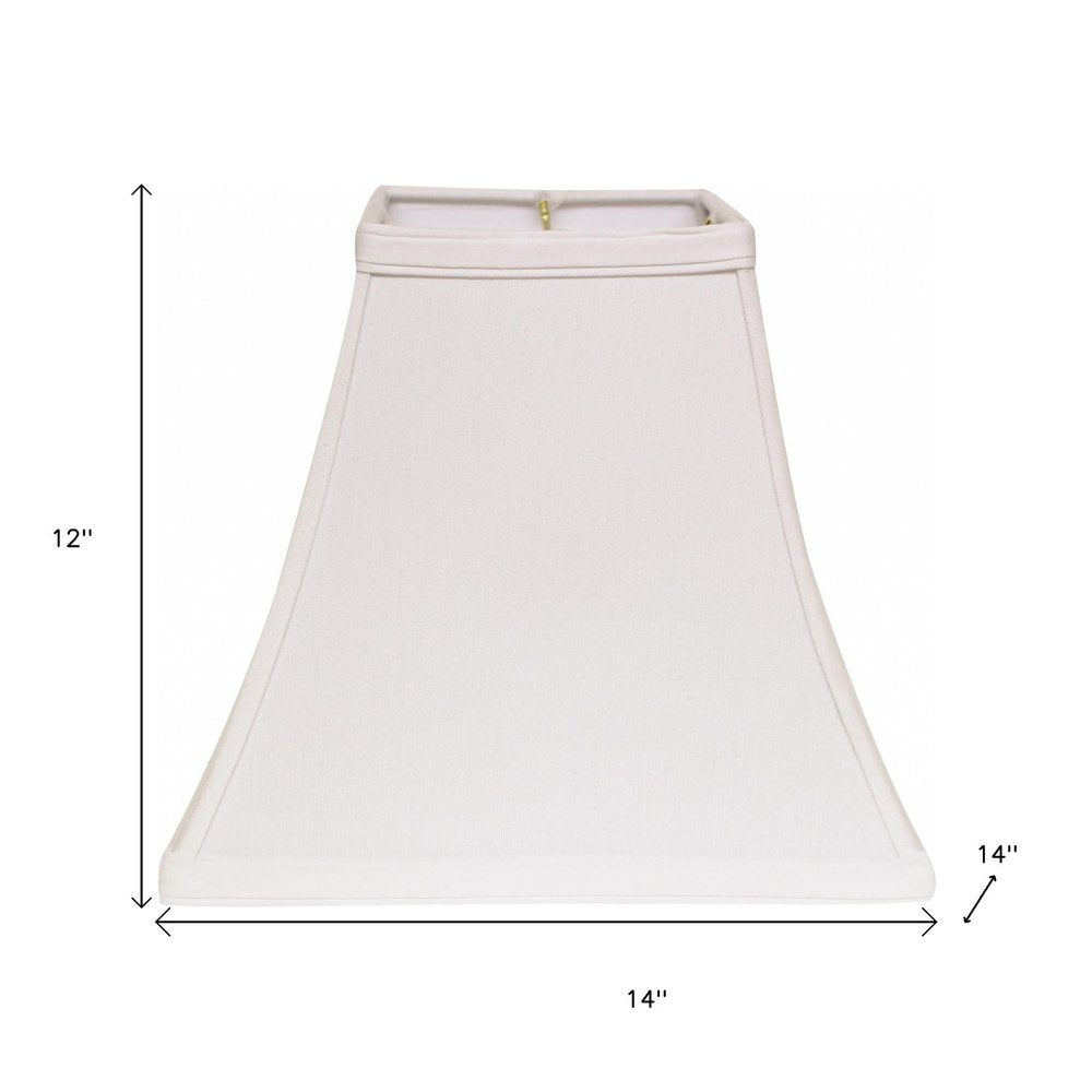White No Slub Innsbruck Square Lamp Shade