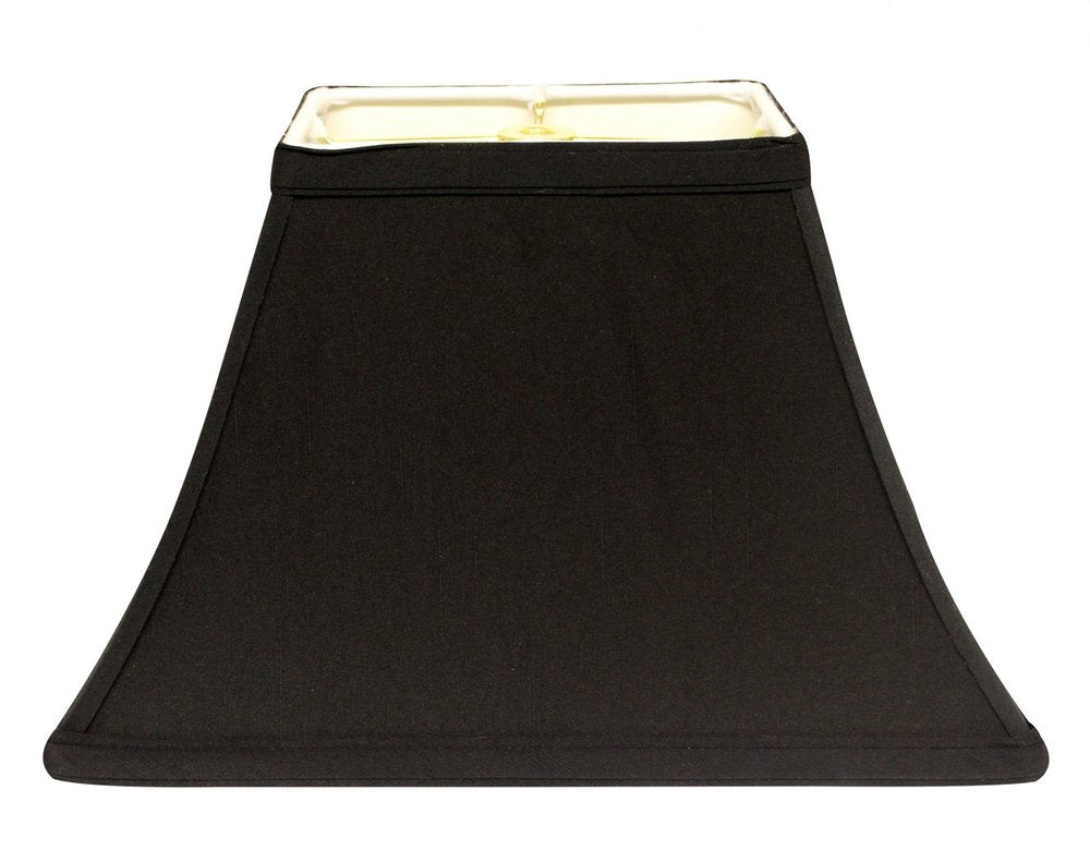 Black Shantung Silk Bell Lamp Shade