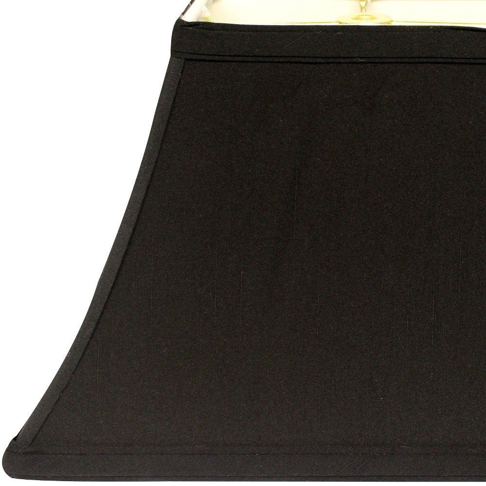 Black Shantung Silk Bell Lamp Shade