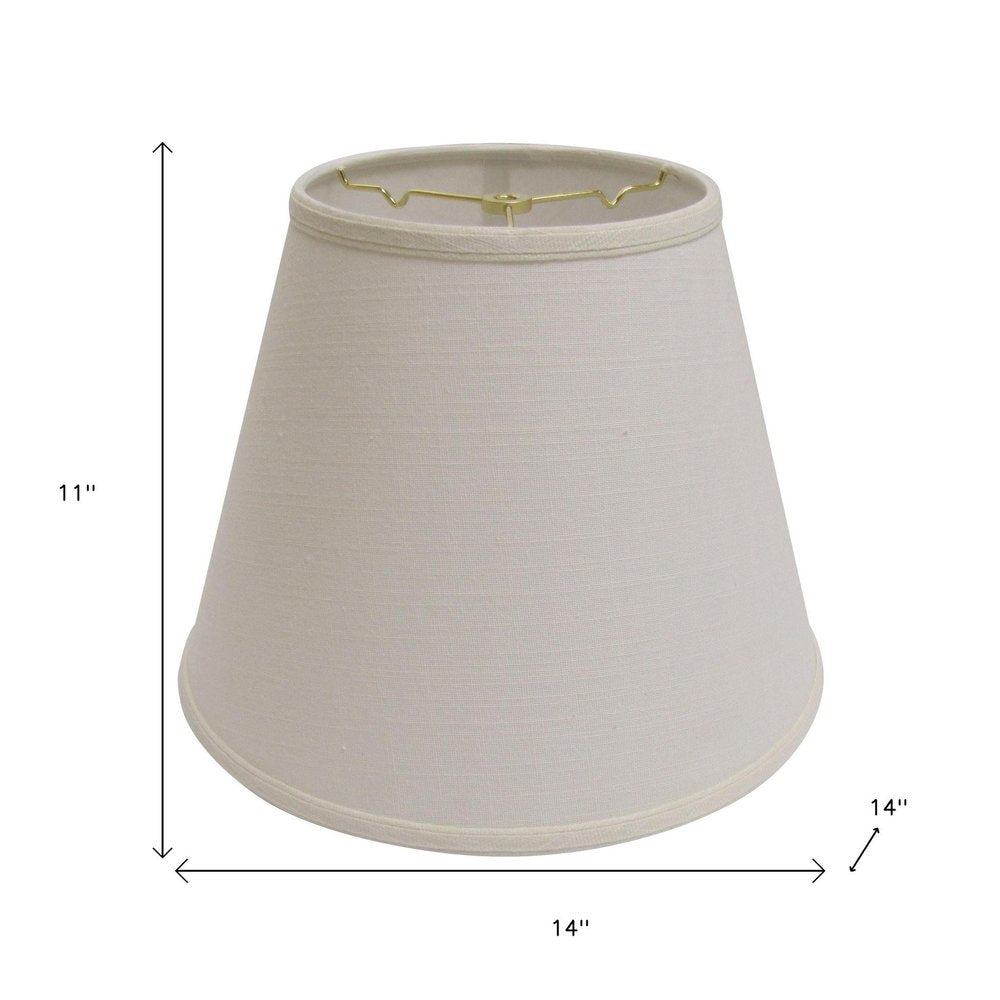 White Linen Empire Lamp Shade