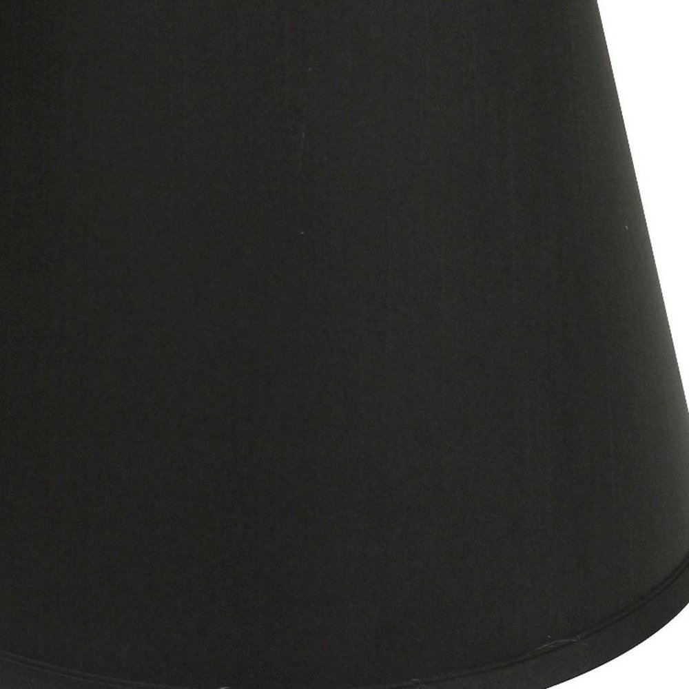 Black Shantung Silk Empire Lamp Shade