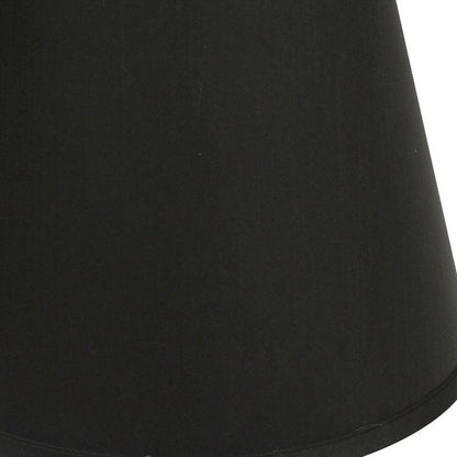 Black Shantung Silk Empire Lamp Shade