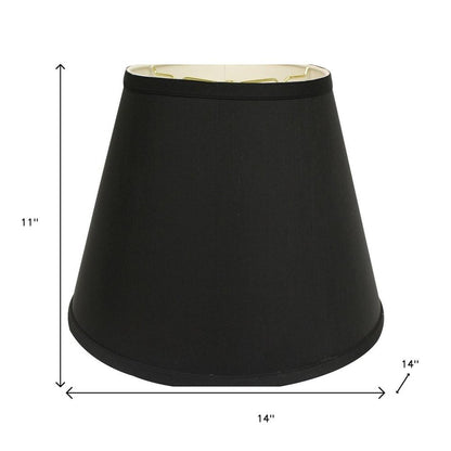 Black Shantung Silk Empire Lamp Shade