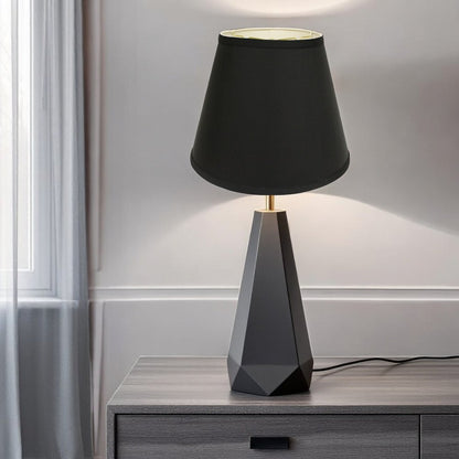 Black Shantung Silk Empire Lamp Shade