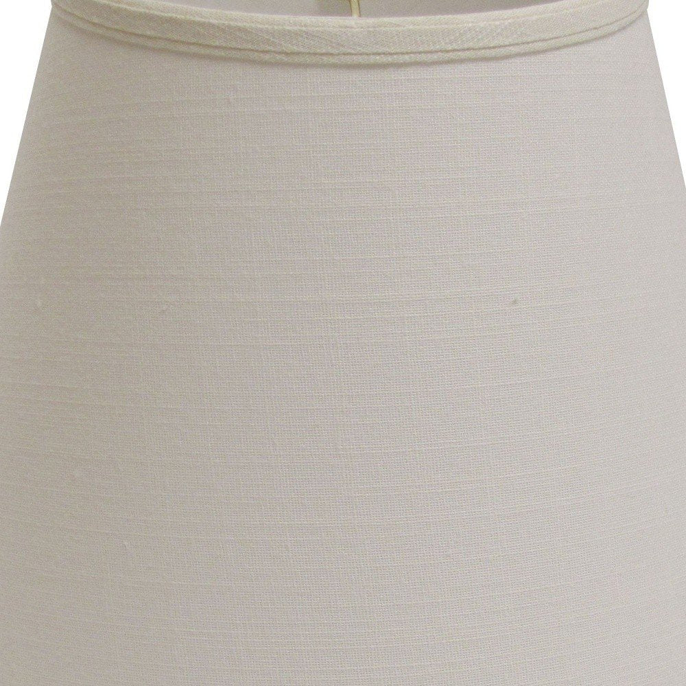 White Linen Empire Lamp Shade