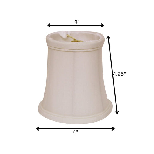 White Tissue Shantung Drum Lamp Shade