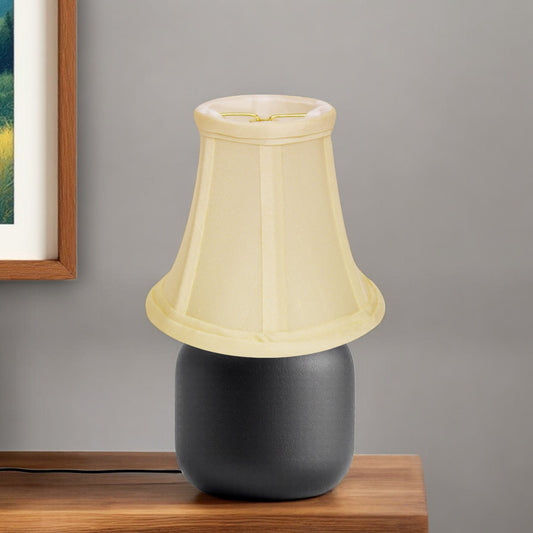 4" Ivory Slanted Set of 6 Chandelier Dupioni Lampshades