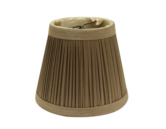 Ash Gray Taffeta Pleated Empire Lamp Shade