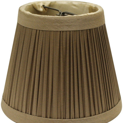 Ash Gray Taffeta Pleated Empire Lamp Shade