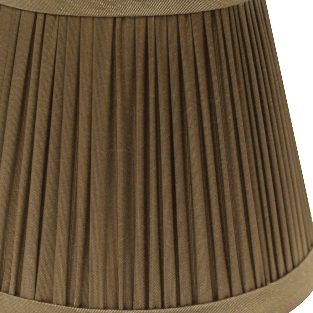 Ash Gray Taffeta Pleated Empire Lamp Shade