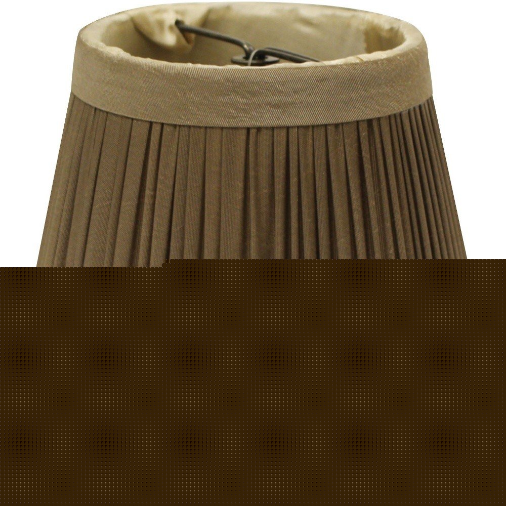 Ash Gray Taffeta Pleated Empire Lamp Shade