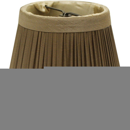 Ash Gray Taffeta Pleated Empire Lamp Shade