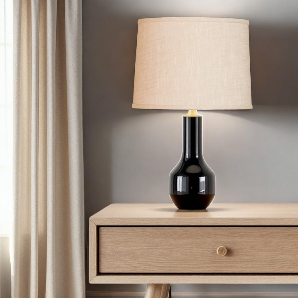 Light Yellow Linen Drum Lamp Shade