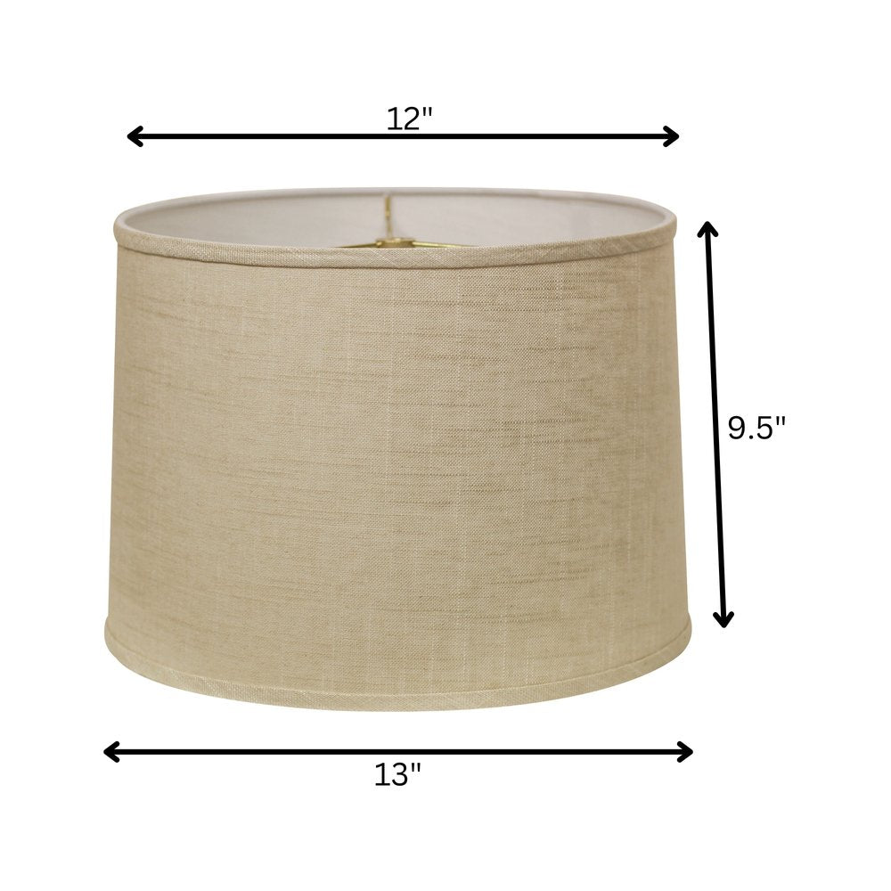 Light Yellow Linen Drum Lamp Shade