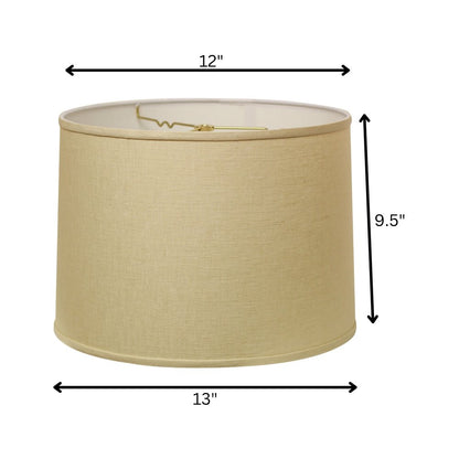 Beige Linen Drum Lamp Shade