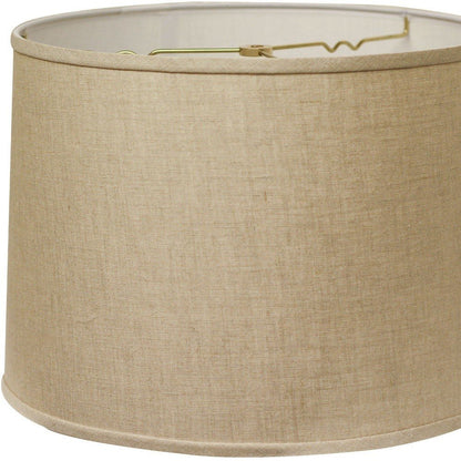 Dark Brown Linen Drum Lamp Shade