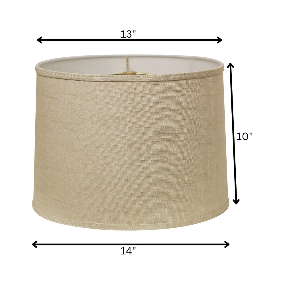 Light Yellow Linen Drum Lamp Shade