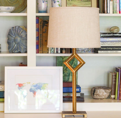 Light Yellow Linen Drum Lamp Shade