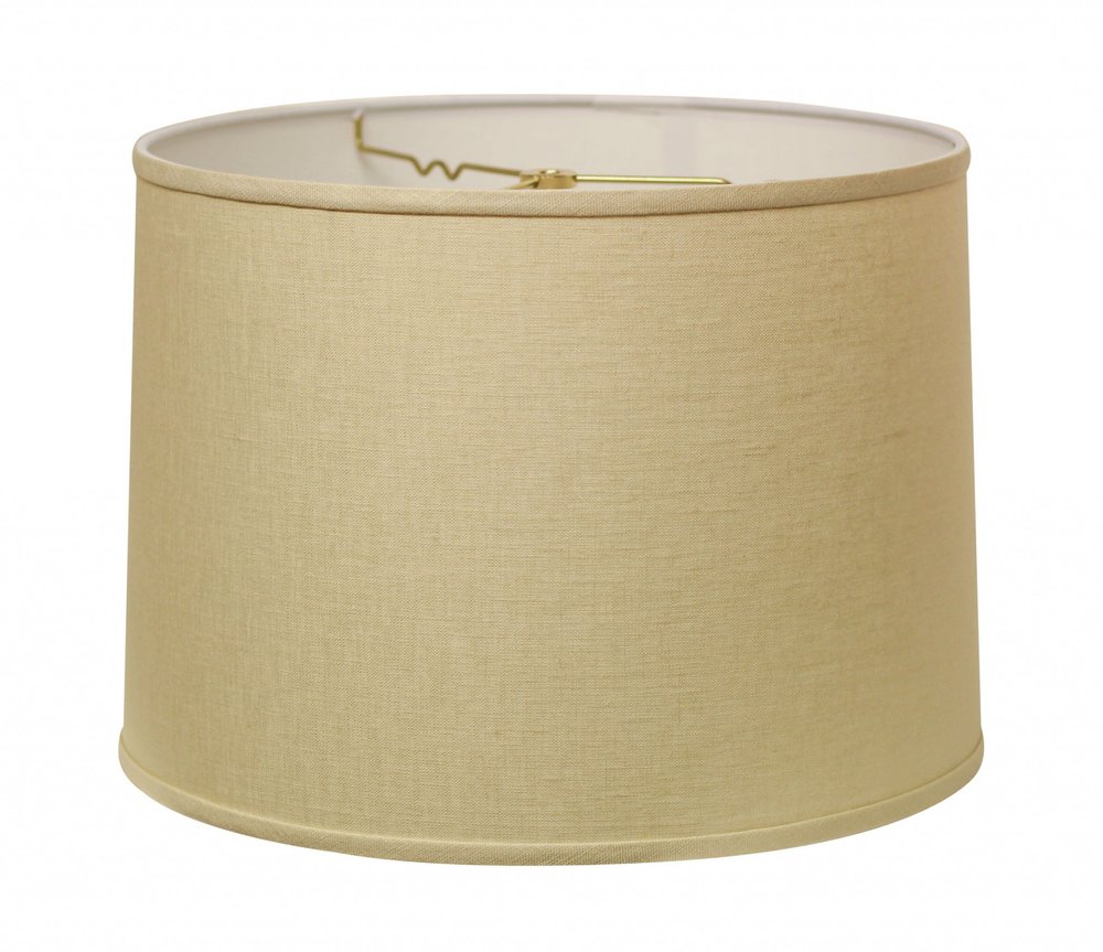 White Linen Drum Lamp Shade
