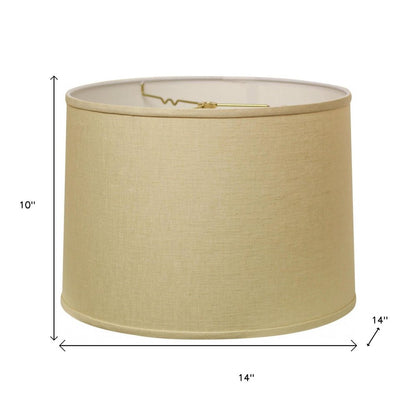 White Linen Drum Lamp Shade