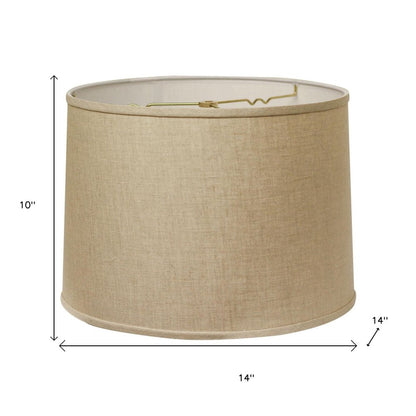Dark Brown Linen Drum Lamp Shade