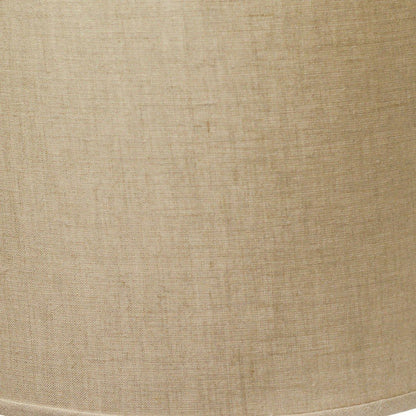Dark Brown Linen Drum Lamp Shade