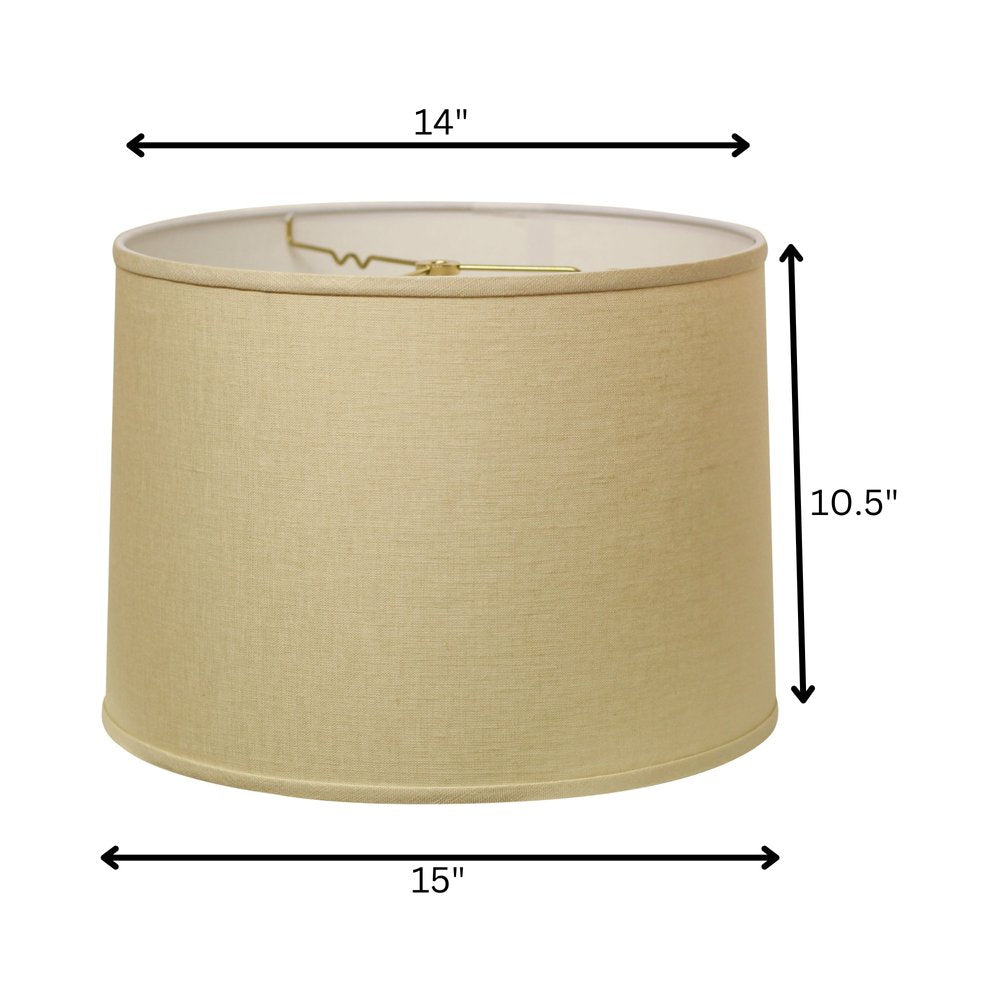 Beige Linen Drum Lamp Shade