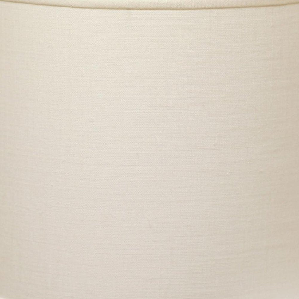 White Linen Drum Lamp Shade