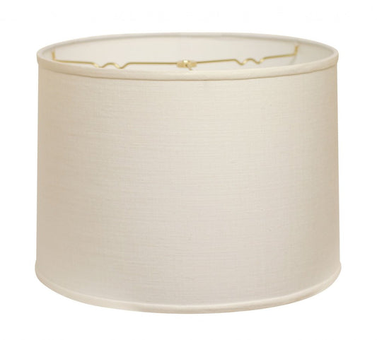 White Linen Drum Lamp Shade