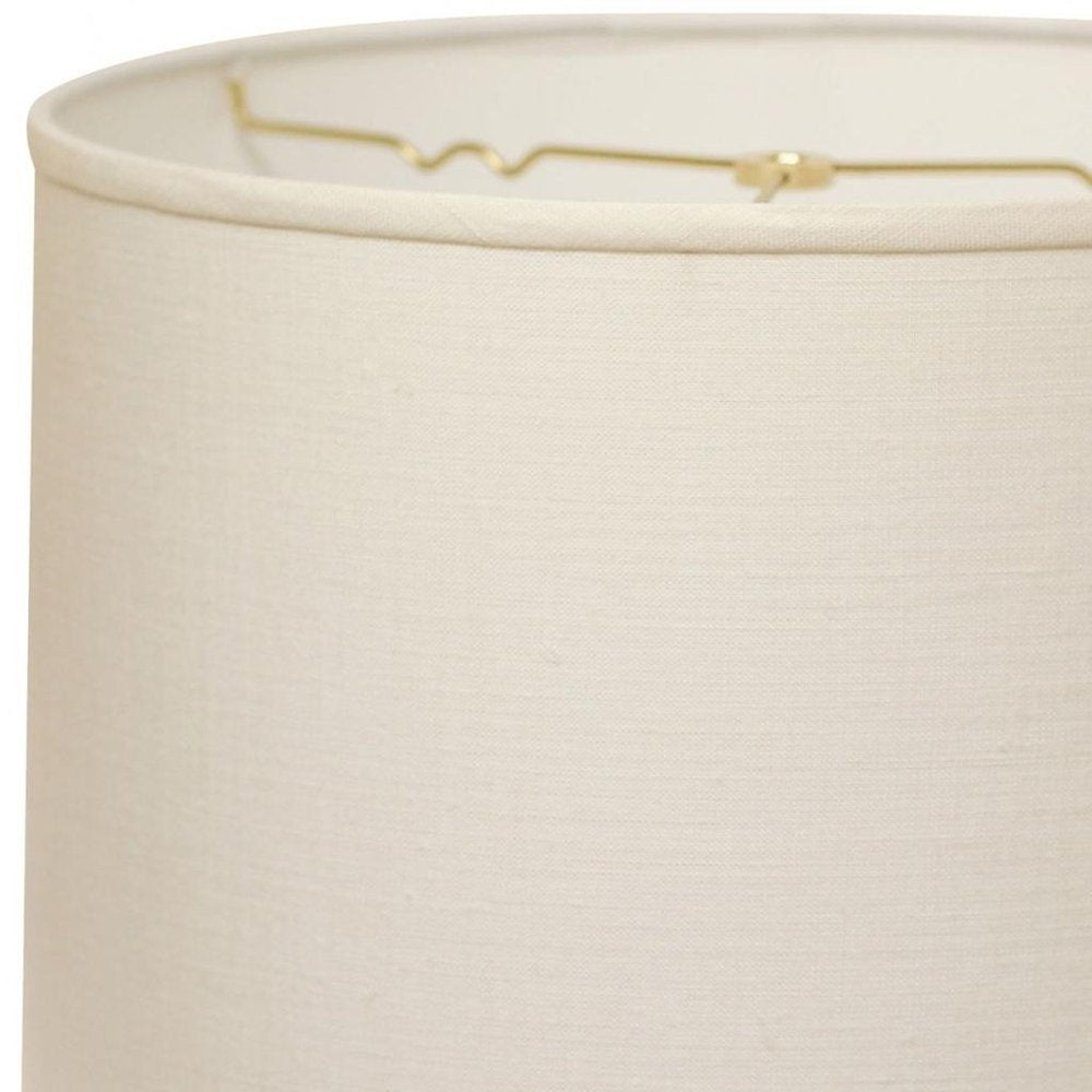 White Linen Drum Lamp Shade