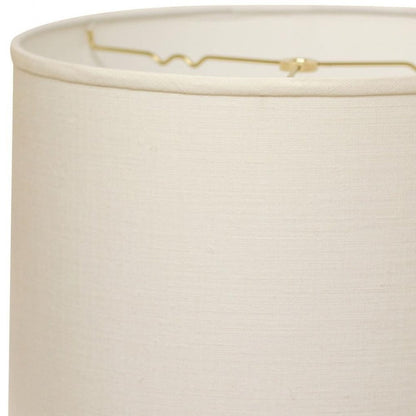 White Linen Drum Lamp Shade