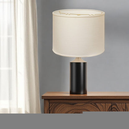 White Linen Drum Lamp Shade