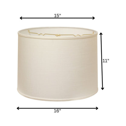 White Linen Drum Lamp Shade