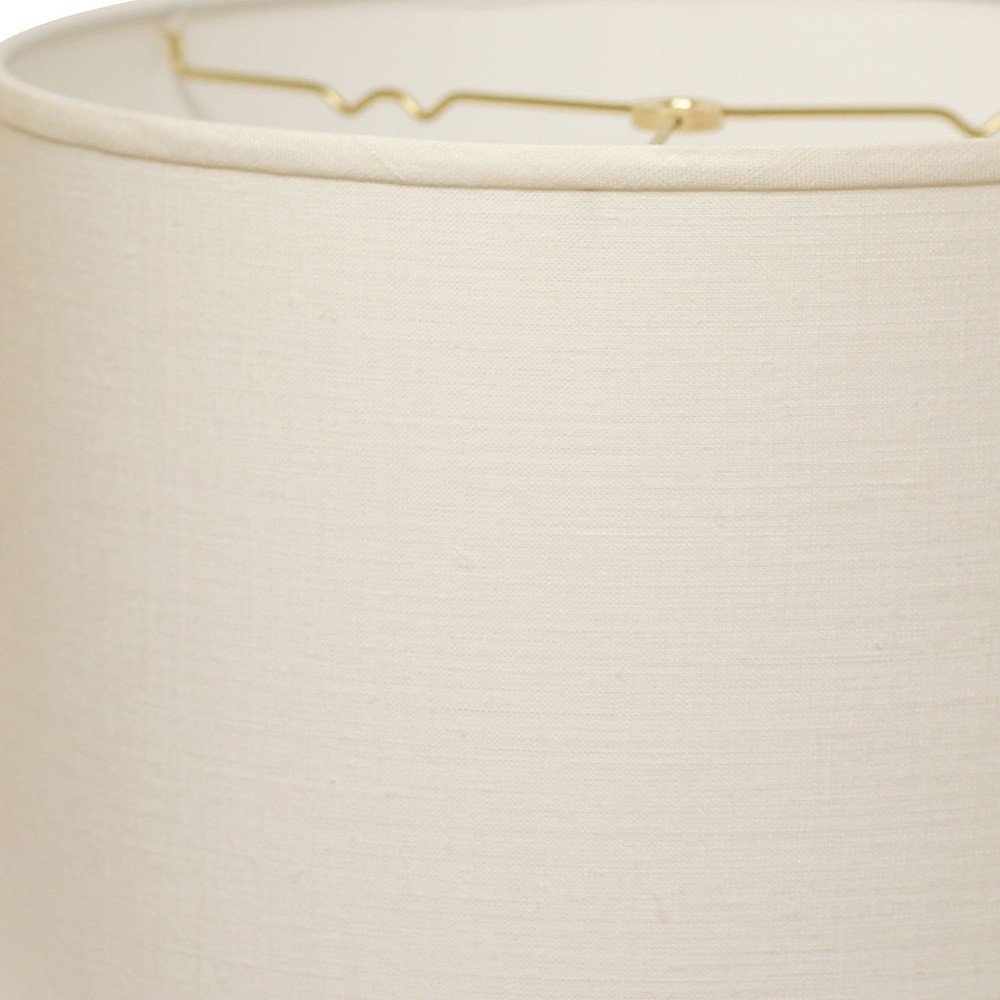 White Linen Drum Lamp Shade