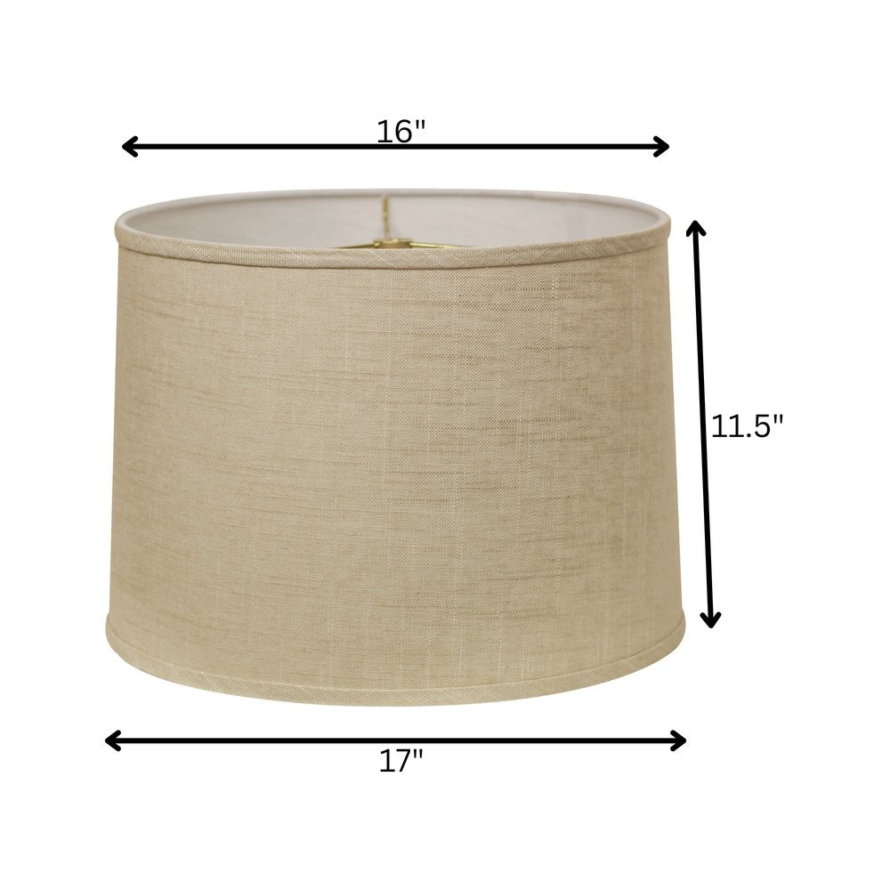 Light Yellow Linen Drum Lamp Shade