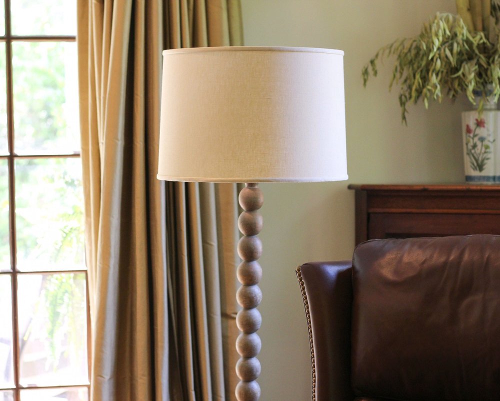 Beige Linen Drum Lamp Shade