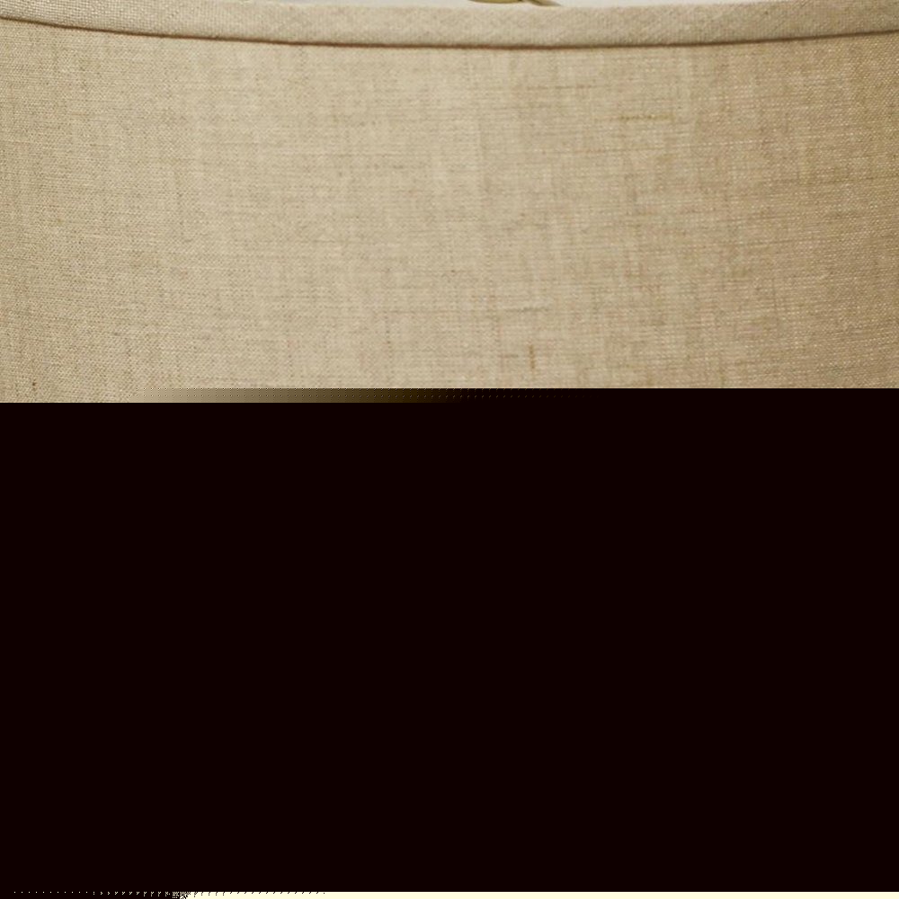 Dark Brown Linen Drum Lamp Shade