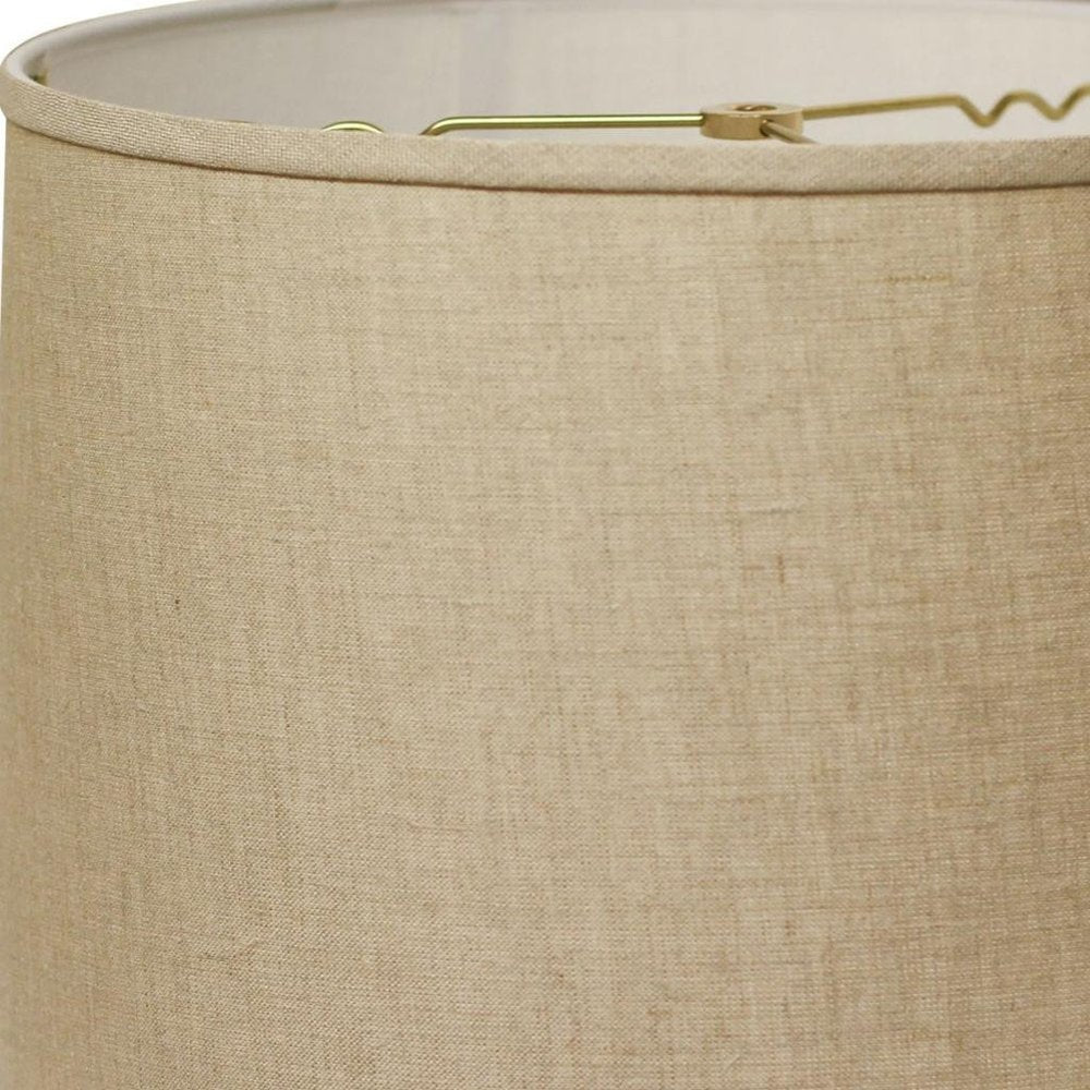 Dark Brown Linen Drum Lamp Shade