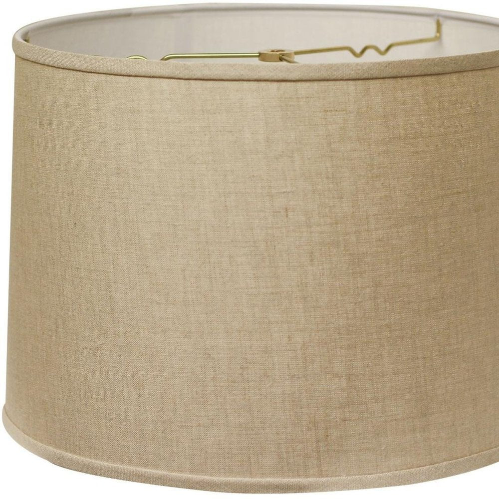 Dark Brown Linen Drum Lamp Shade