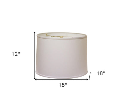 18" White Throwback Drum No Slub Lampshade