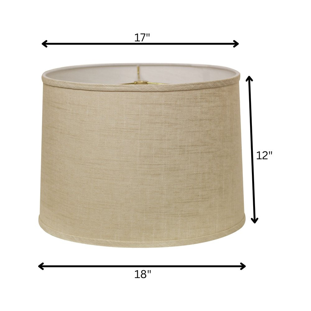 Light Yellow Linen Drum Lamp Shade